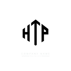 HTP letter logo design with polygon shape. HTP polygon logo monogram. HTP cube logo design. HTP hexagon vector logo template white and black colors. HTP monogram. HTP business and real estate logo. 