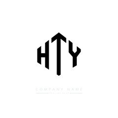 HTY letter logo design with polygon shape. HTY polygon logo monogram. HTY cube logo design. HTY hexagon vector logo template white and black colors. HTY monogram. HTY business and real estate logo. 