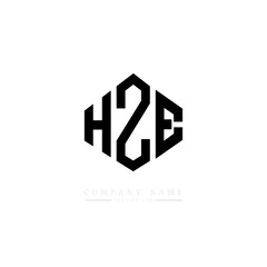 HZE letter logo design with polygon shape. HZE polygon logo monogram. HZE cube logo design. HZE hexagon vector logo template white and black colors. HZE monogram. HZE business and real estate logo. 