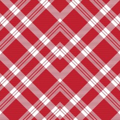 Red Chevron Plaid Tartan textured Seamless Pattern Design