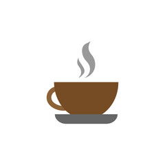A cup of fresh coffee. coffe icon logo hand line drawing