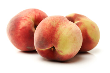 peaches isolated on white background