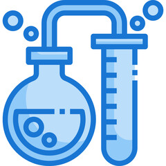 laboratory blue line icon