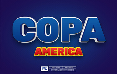 Copa America editable text style