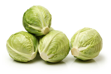 Obraz premium Green cabbage isolated on white background