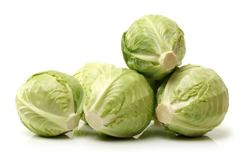 Obraz premium Green cabbage isolated on white background