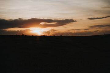 sunset in the mountains