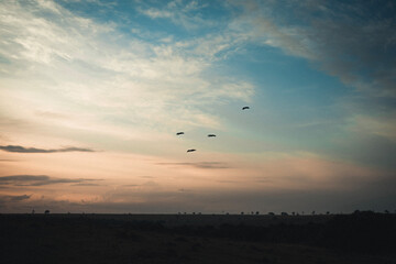 sunset in the sky