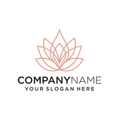 Premium Vector Elegant minimalist lotus logo line vector