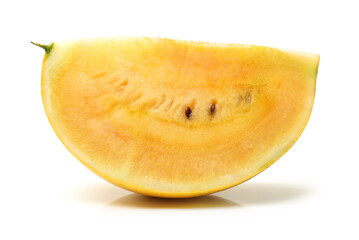 yellow watermelon isolated on white background