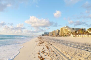 view of the beach in the morning