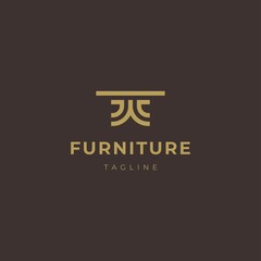 Furniture logo design inspiration vector template
