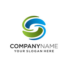 Letter S Logo combination Modern wedge logo design