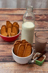 cookies y leche con chocolate!!!