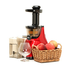 slow juicer isolated on white background 