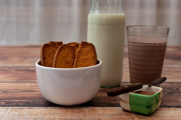 cookies y leche con chocolate!!!