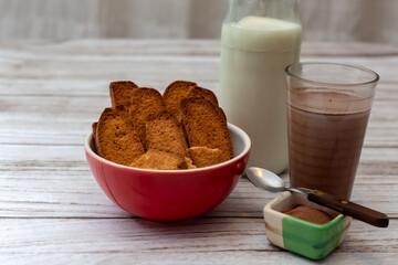 cookies y leche con chocolate!!!