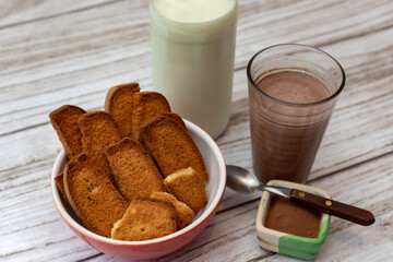 cookies y leche con chocolate!!!