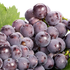 grapes on a white
