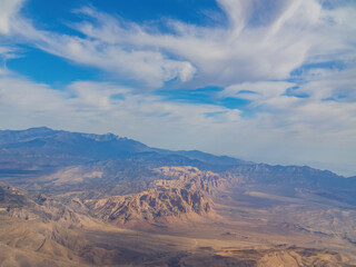 Fototapeta na wymiar Aerial view of some rural area near Las Vegas