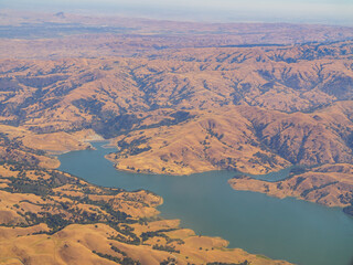 Aerial view of the Calaveras Reservoir