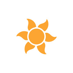 Sun icon design template vector isolated illustration