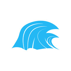 Wave icon design template vector isolated illustration