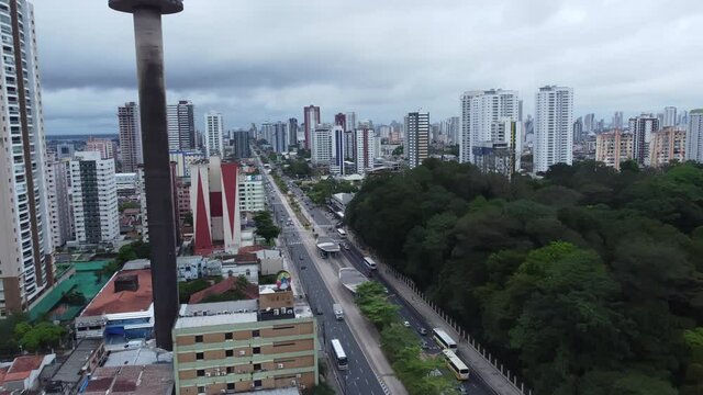 Aerial view city of Belem do Para, north of Brazil. 4K