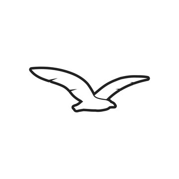 recommend clip art: Seagull bird icon design template vector isolated illustration