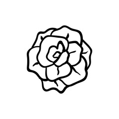 Rose flower icon design template vector isolated