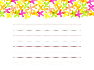 水彩暖色お花お手紙フレーム