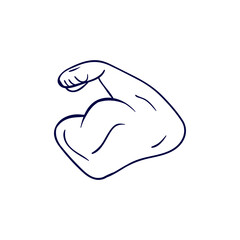 Arm bodybuilder icon design template vector isolated