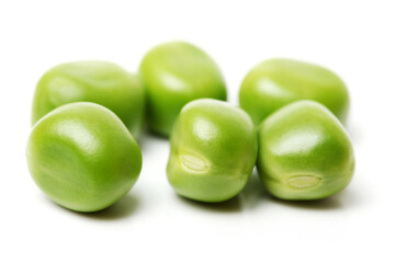 Fresh peas isolated on white background 
