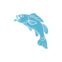 Fish icon design template vector isolated illustration