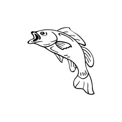 Fish icon design template vector isolated illustration