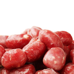 salami isolated on white background