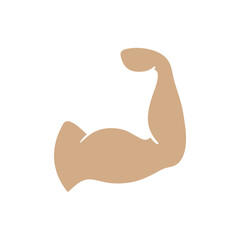 Bodybuilder arm icon design template vector