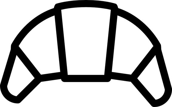recommend clip art: croissant outline icon