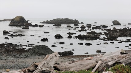 The Beach at Crescent City, California at Low Tide