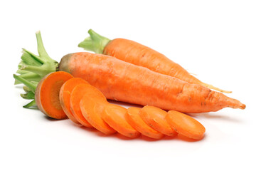 carrots isolated on white
