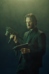 Fototapeta premium dangerous armed mafioso