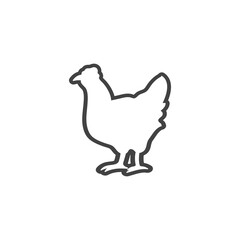 Chicken icon design template vector isolated