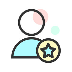 Favorite , Users filled outline icon.