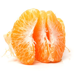 ugly tangerine on a white background