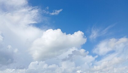 Beautiful view blue sky with clouds background