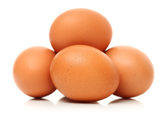 Egg collection isolated on white background