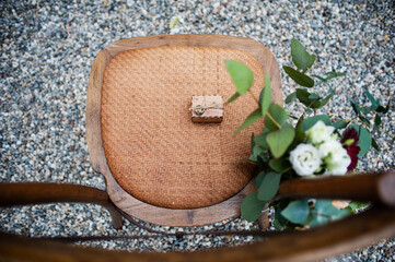 outdoor wedding chairs decorated with flowers