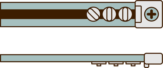 Obraz premium カーテンレール