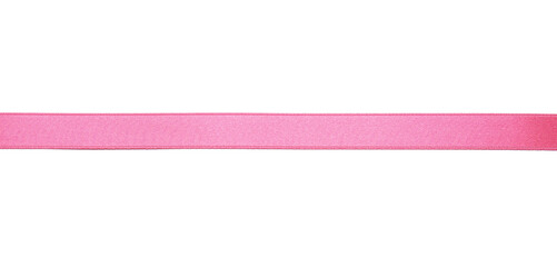 Beautiful pink ribbon on white background