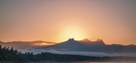 sunrise in the mountains